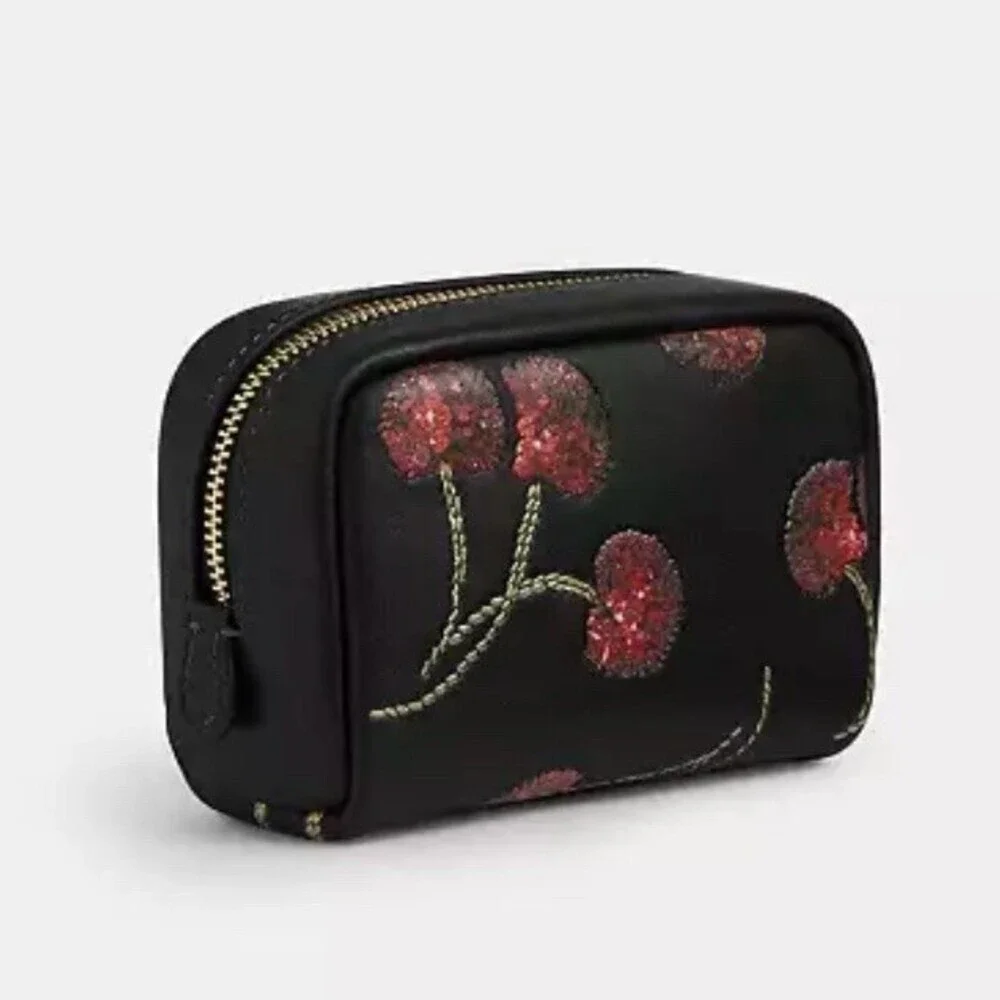 COACH Pouch Wristlet Clutch Bag Womens Small Purse with Cherry Print CDF01 NWT - Picture 3 of 7